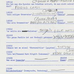 Western questionnaire, answ...