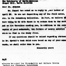 Letter from Florence Anders...