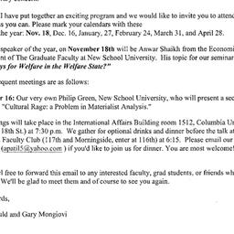 Announcements, 2004-11-18. ...