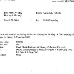 Correspondence, 2002-05-14....