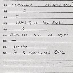 Eastern questionnaire, answ...
