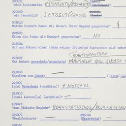 Western questionnaire, answ...