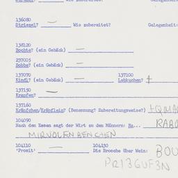 Eastern questionnaire, answ...