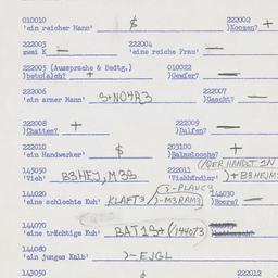 Western questionnaire, answ...
