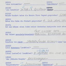 Western questionnaire, answ...