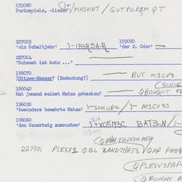 Western questionnaire, answ...
