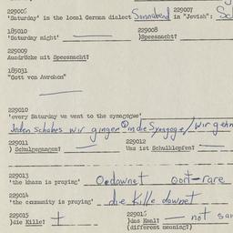 Western questionnaire, answ...