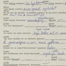 Western questionnaire, answ...