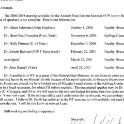 Correspondence, 2001-08-28....