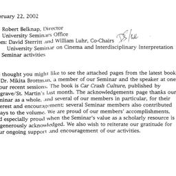 Correspondence, 2002-02-22....