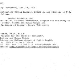 Announcements, 2003-02-19. ...