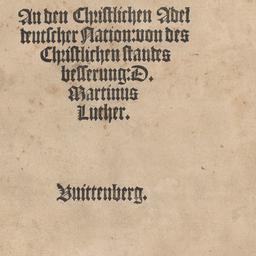 An den Christlichen Adel de...