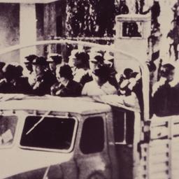 Chinese troops parading Tib...