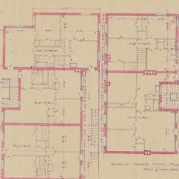 First, second floor plan de...