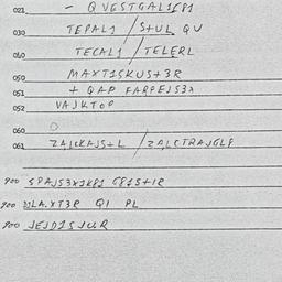 Eastern questionnaire, answ...