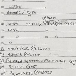 Eastern questionnaire, answ...