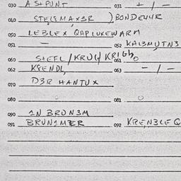 Eastern questionnaire, answ...