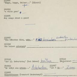 Western questionnaire, answ...