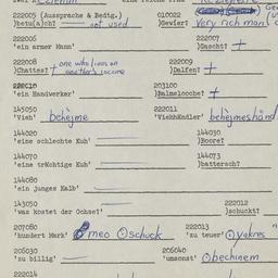 Western questionnaire, answ...