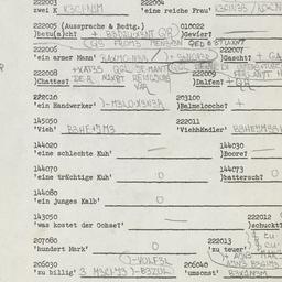 Western questionnaire, answ...
