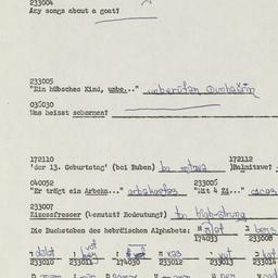 Western questionnaire, answ...