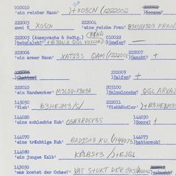 Western questionnaire, answ...