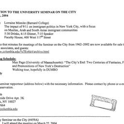 Announcements, 2004-03-22. ...
