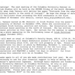 Minutes, 2001-10-05. Irish ...