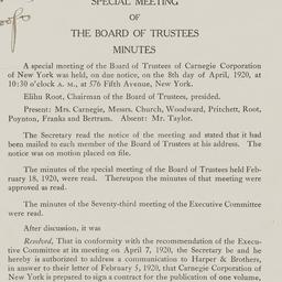 Board Meeting, 4/8/1920
