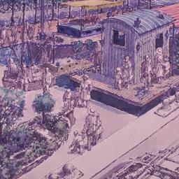 Perspective drawing, boat i...
