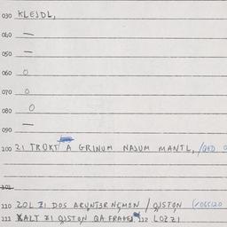 Eastern questionnaire, answ...