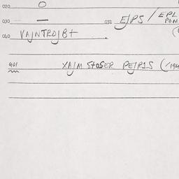 Eastern questionnaire, answ...