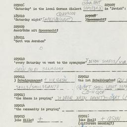 Western questionnaire, answ...