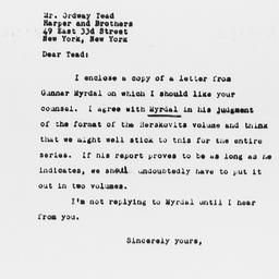 Letter from Charles Dollard...
