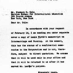 Letter from Charles Dollard...