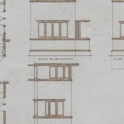 Rear porch plans, elevations