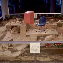 Interior view, sand coated ...