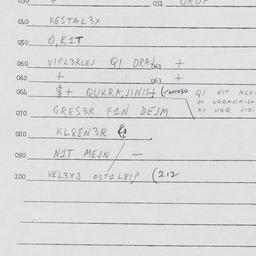 Eastern questionnaire, answ...