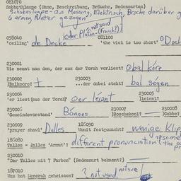 Western questionnaire, answ...