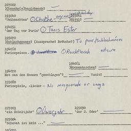 Western questionnaire, answ...