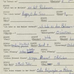 Western questionnaire, answ...