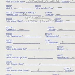 Western questionnaire, answ...