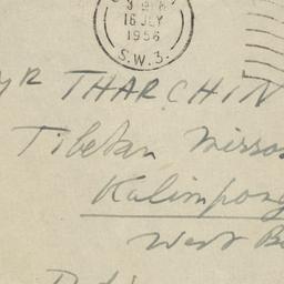 Envelope of letter from Mar...