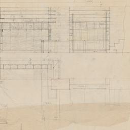 Dining alcove elevation, plan