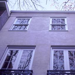 Exterior view, looking up g...