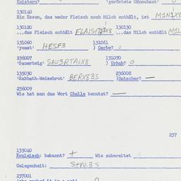 Western questionnaire, answ...