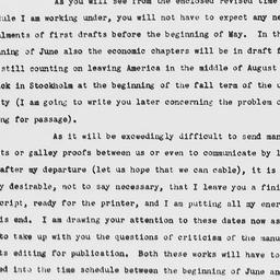 Letter from Gunnar Myrdal t...