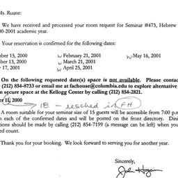 Correspondence, 2001-06-05....