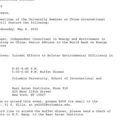 Announcements, 2002-05-08. ...