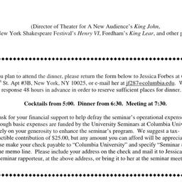 Announcements, 2001-03-06. ...